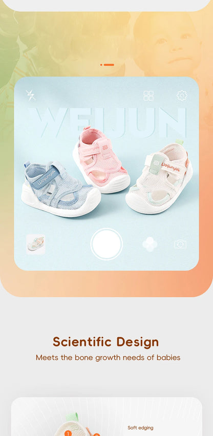 Baby Walking Shoes Summer Boys Mesh Shoe 1-3 Year Girls Sandals Soft Sole Anti Slip Children Casual Shoe Lightweight Baby Shoes