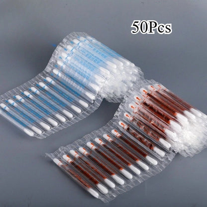 50Pc Disposable Iodine Cotton Swab Medical Alcohol Emergency First Aid Kit Stick Individually Wrapped for Travel Outdoor Bruise
