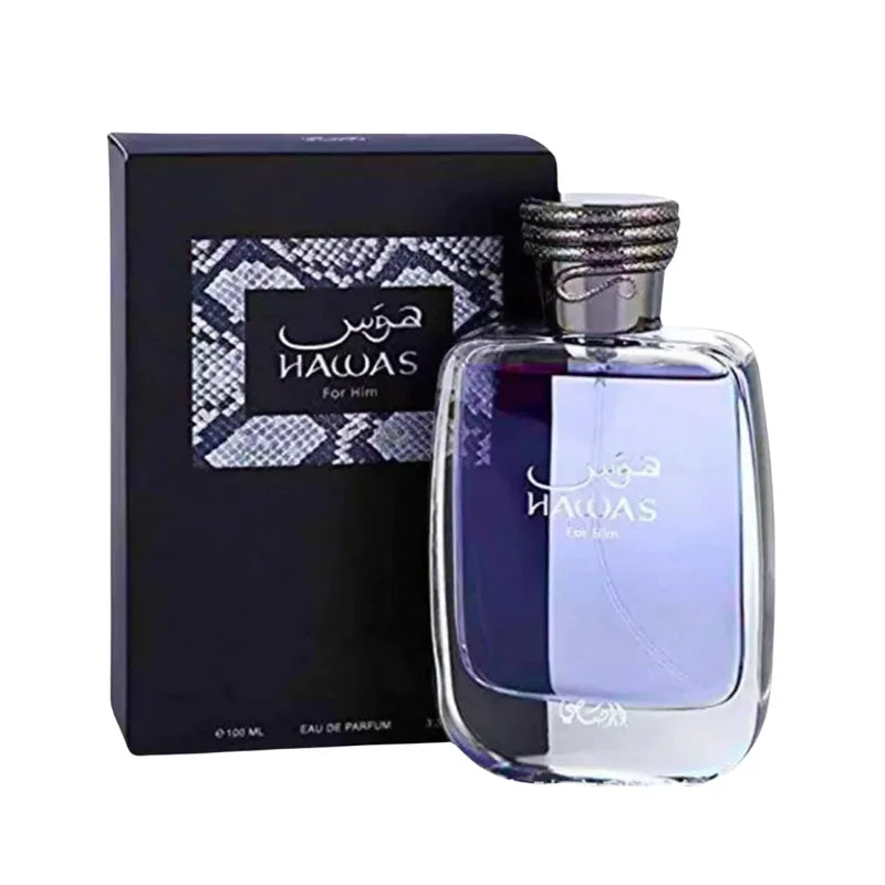100ML Hawas Ice for Men Eau De Parfum Spray Original Arabian Perfume Men's Premium Arabian Long Lasting Fragrance