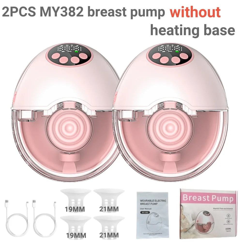 Hands-Free Wearable Breast Pump – Electric, BPA-Free, with Heating & UV Sterilizer | Wireless Upgrade Option