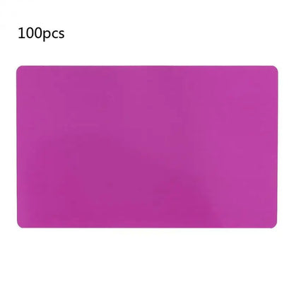 100 Pack Thick 0.18mm Business Cards Blanks Colored Finish Aluminum Metal Cards