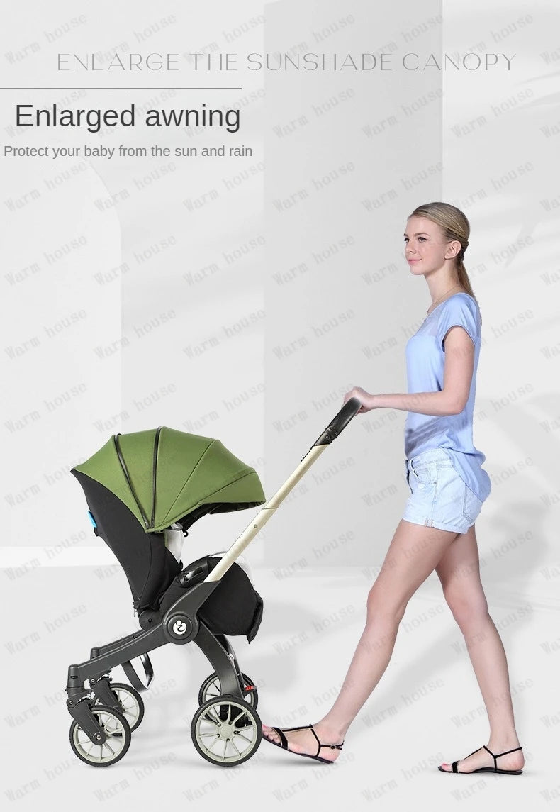 New baby stroller 4in1 Multifunctional newborn baby carriage 3in1 stroller Foldable Basket type seat