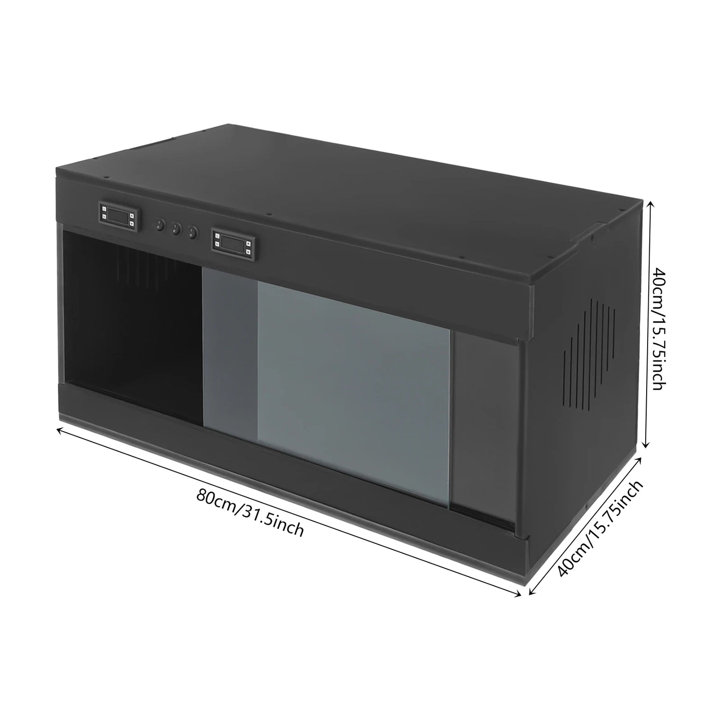 Reptile Lounge Habitat with Glass Sliding Door and Intelligent Thermostat, Reptile Breeding Box, PVC Reptile Pet Feeding Box