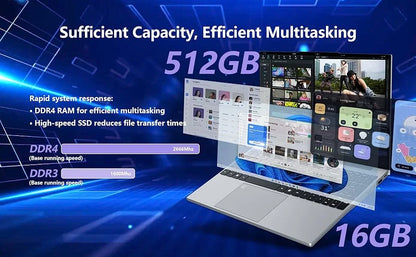 15 inch Windows 11 Pro Laptops Intel Core I9-9900 16GB RAM 1TB SSD Office Gamer Study Notebook Computer PC