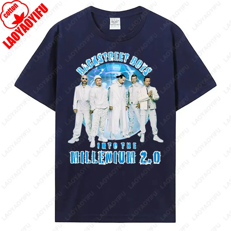 Backstreet Boys Millennium Tour Music Vintage Tshirt Men Women Hipster Popular Tops Summer Fashion Streetwear Unisex Tees Gift
