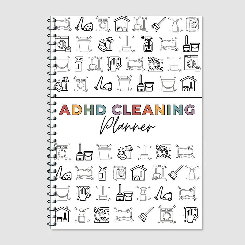 ADHD Cleaning Planner Bundle – Includes Home Cleaning Schedule, Weekly, Monthly, Year-Round Cleanliness Tips, Family Chore Chart