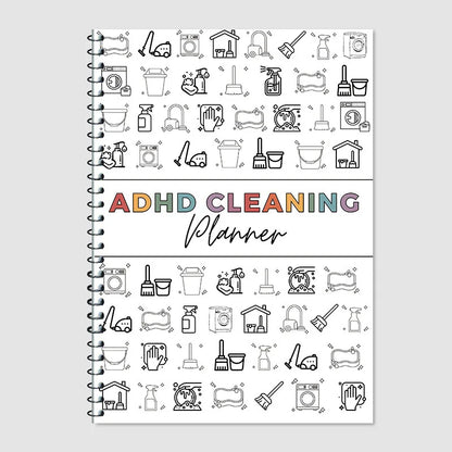 ADHD Cleaning Planner Bundle – Includes Home Cleaning Schedule, Weekly, Monthly, Year-Round Cleanliness Tips, Family Chore Chart