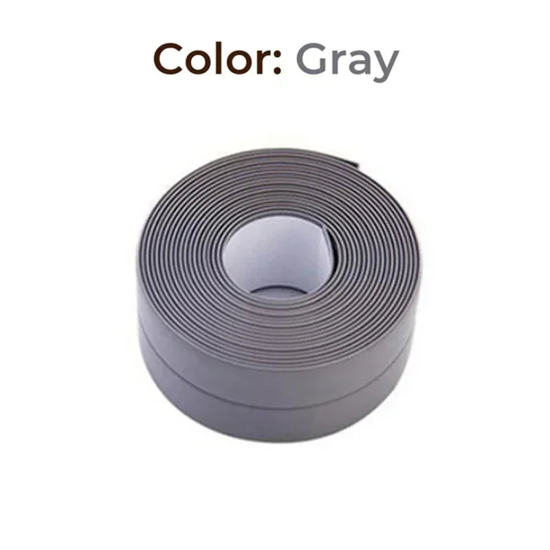 Bathroom Shower Sink Bath Sealing Tapes PVC Adhesive Sealing Strips Waterproof Wall Stickers for Bathroom Kitchen Sealant Tape