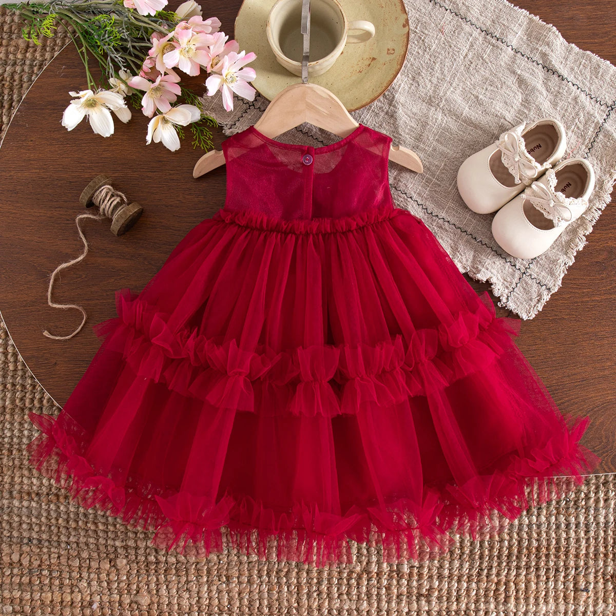 Baby Girl Dress Summer New Sweet Bow Children'S Clothing Suitable For Birthday Parties (9 Months -3 Years Old)