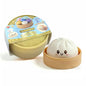 Colorful Dumpling Squishes Stress Balls Fidget Sensory Toys Simulation Food Squishies Bun with Steamer Squeeze Dough Ball Gifts