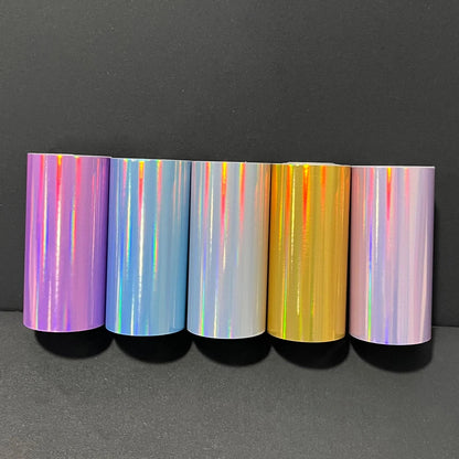 57mmx3.5M Holographic Thermal Paper Continuous Roll for M02/T02/A6 Printers - Silver Purple Gold Pink Blue Glitter Label DIY Mak