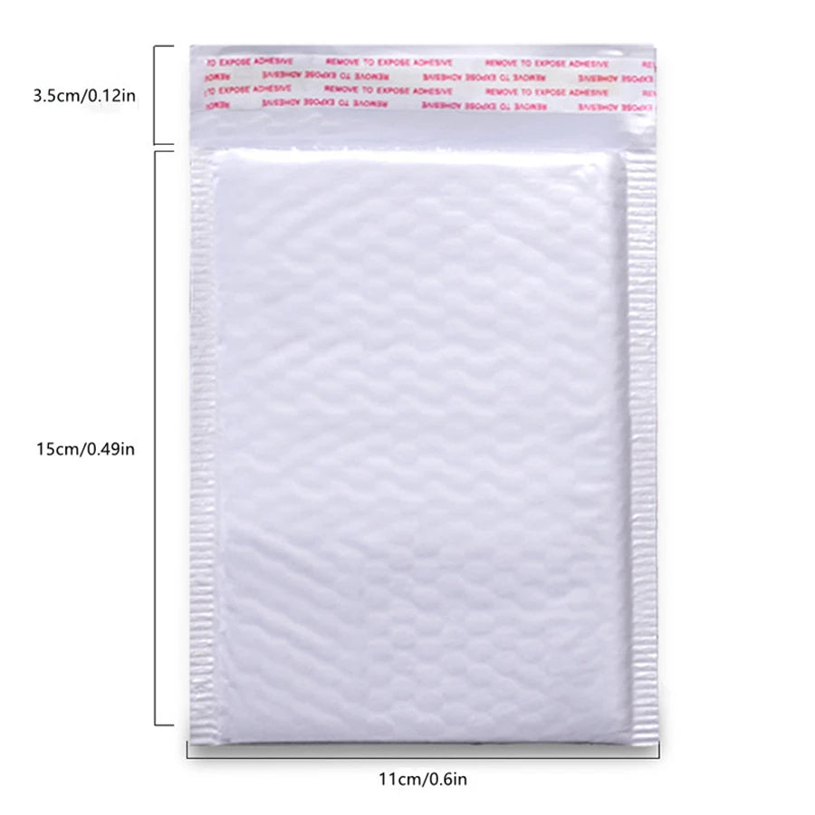 50pcs Pearlescent Film Waterproof Bubble Bag Packaging Express Bag White Foam Self Seal Pack Bag ShippingbagThickened Envelope