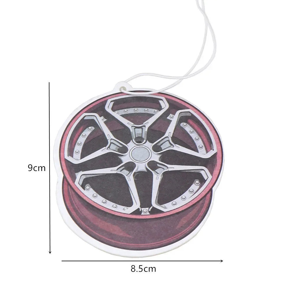 JDM Car Air Freshener Hanging Rearview Mirror Perfume Flavoring Turbo Brake Disc Shock Absorber Solid Paper Diffuser Accessories