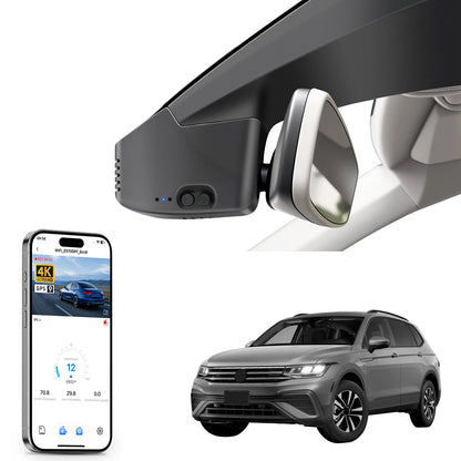 Mangoal 4K Dash Cam GPS WiFi & APP For Volkswagen Tiguan Gen2 AD BW Dash Car Camera 2018-2024 Plug and Play