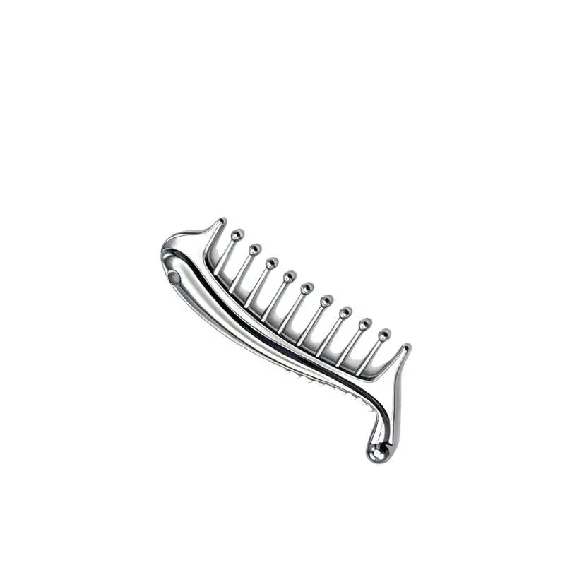 Manual Head Massager Scalp Comb Protable Stainless Steel Gua Sha Facial Tool Trigger Point Massager Tool For Foot Hand Back