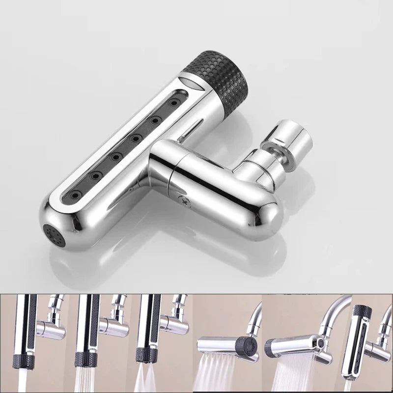 New Kitchen Waterfall Three-mode Universal Swivel Extension Faucet Splash-proof Nozzle Sink Multi-function
