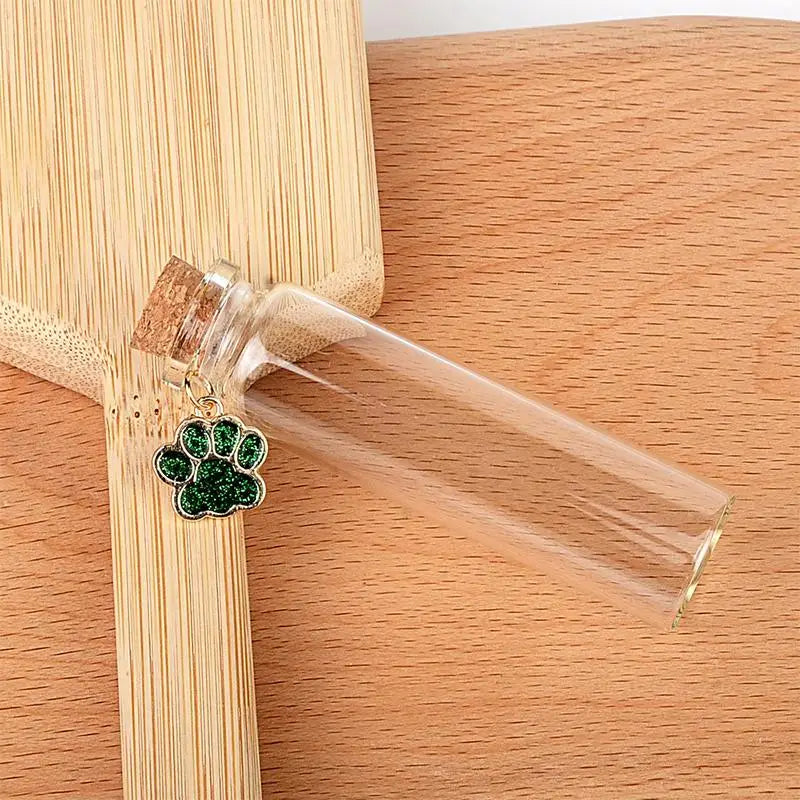 Pet Fur Memorial Glass Bottle Cat Whiskers Storage Bottle With Cork Stopper Perfect For Storing Dog Cat Hair As Souvenir