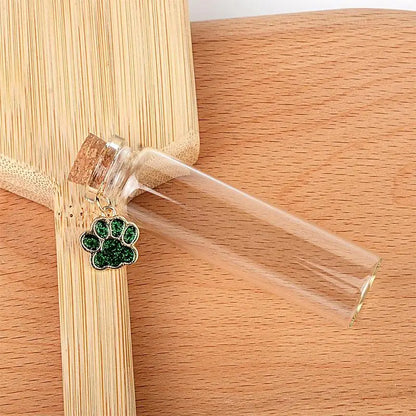 Pet Fur Memorial Glass Bottle Cat Whiskers Storage Bottle With Cork Stopper Perfect For Storing Dog Cat Hair As Souvenir