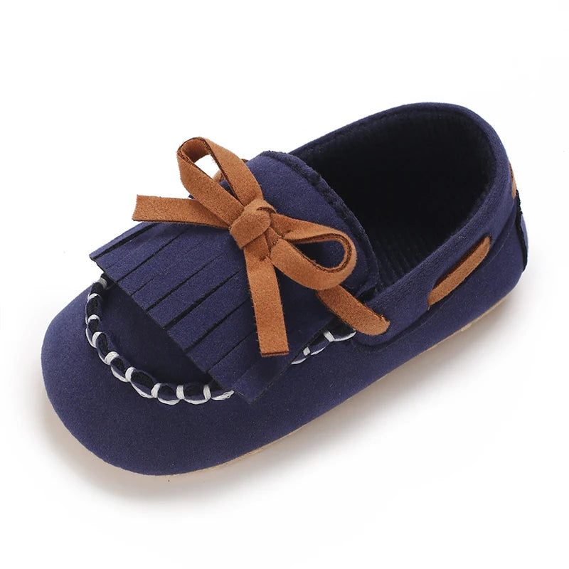 HAIZHIW 0-18M Baptism Newborn Baby Prewalker Girls Boys Casual Shoes Leather Non-Slip Soft-Sole Infant Toddler First Walkers