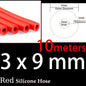 3x9mm Inner Diameter 3mm Thickness 3mm Blue Red Black Car Vacuum Silicone Hose Universal Racing Line Pipe Tube 1/2/3/5/10 meters