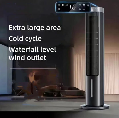 Portable Air Conditioner Fan, Personal Evaporative Cooler with Water Tank & Ice Pack, Quiet 3-Speed Tower Cooling Fan Mobile