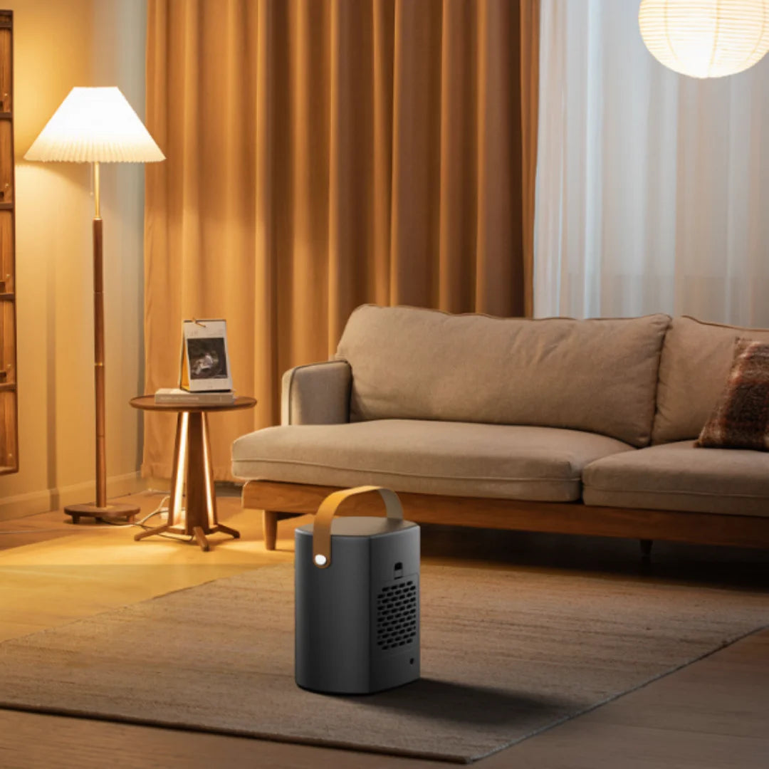 Portable ceramic heater mini room heater with thermostat quiet desk heater for home office