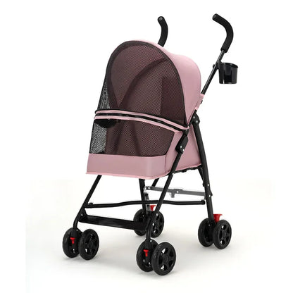 Foldable Pet Stroller for Small Dogs Cats Lightweight Travel Pushchair Breathable Carrier  Teddy Puppies Outdoor Walks Shopping