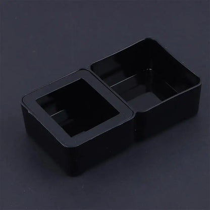 (.) Black/White Plastic Breeding Feeders Box Anti-escape Reptile Snake Feeding Bowl Double Box 2 In 1 Worm Dish