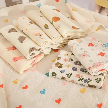 Baby Receive Blanket for Newborn Cotton Muslin Swaddle Blanket Bedding Infant Bath Towel Baby Items Mother Kids