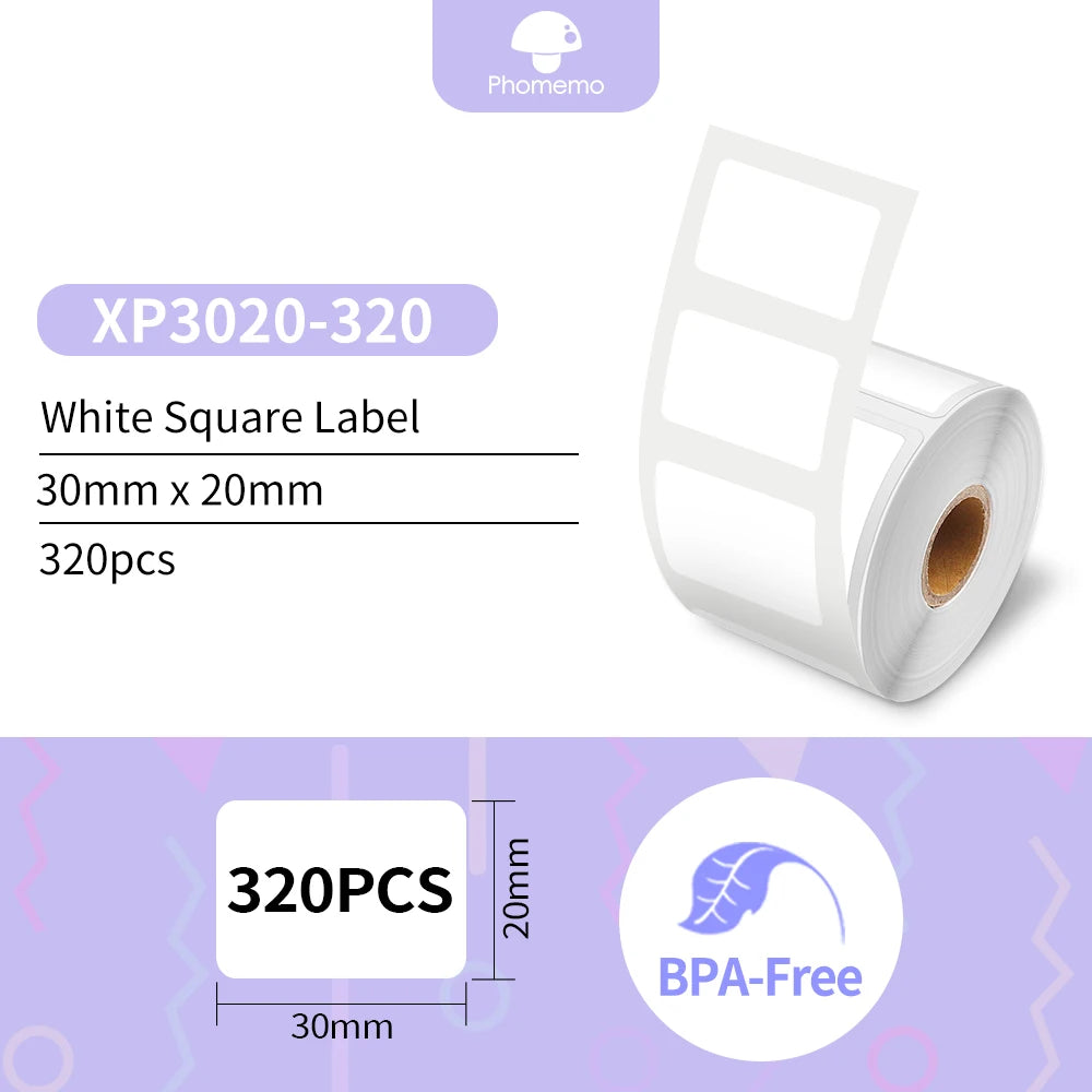 Phomemo Self-Adhesive Labels Paper for Phomemo M110/M200 Self-adhesive Label Printer Waterproof Tag Jewelry Tag Thermal Sticker