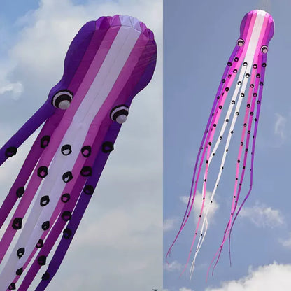 15m / 23m Inflatable Octopus Kite with 3D Suction Cups, Soft Laundry Kite,  Professional Giant Kite for Festival