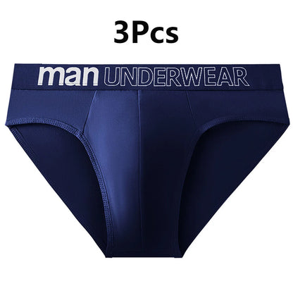 3 Pcs/Lot Men's Letter Briefs Underwear Comfortable Panties Shorts Sexy Gifts for Man Underpants