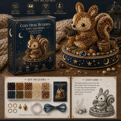 3D Design Animal Guardian Beading Kit Animal Shape Material Package Animal Bead Set with Colorful Beads Handmade Bead Craft Set
