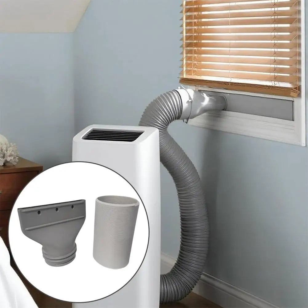 1/2PCS 1.5M Flat Mouth Joint Exhaust Duct Portable Mobile Air Conditioner Window Duct Pipe Connector Exhaust Systems Accessories