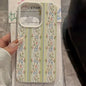 White Floral Blue & Pink Striped Minimalist Pattern Phone Case For Xiaomi Redmi Note 14 Pro Plus5G 13 12 11 10 15C 14C 13C Cover