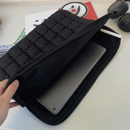 Puffy Laptop Bag Sleeve 11/13/14/15/15.6 Inch Quilted Case Laptop Cover For MacBook Air Pro/iPad/Lenovo/Hp Puffer Notebook pouch