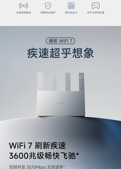 Xiaomi Router BE3600 WiFi 7 Dual-Band Qualcomm quad-core Gaming Acceleration 3570Mbps Dual WAN LAN Mesh Network Repeater VPN