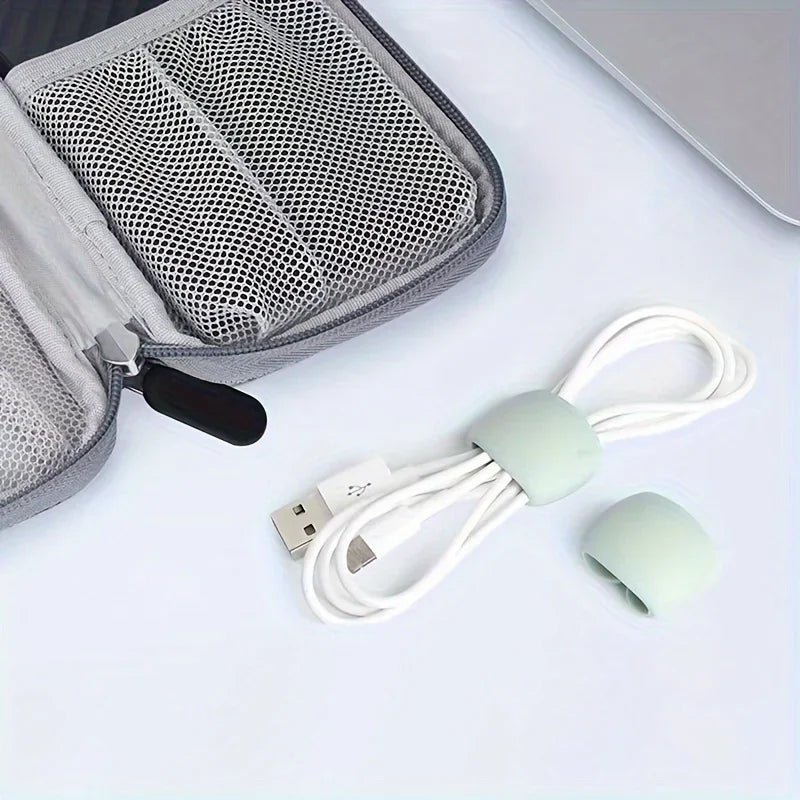 10pcs Multi-Function Cable Organizer Clips for Charging & Earphone Cords - Durable Plastic