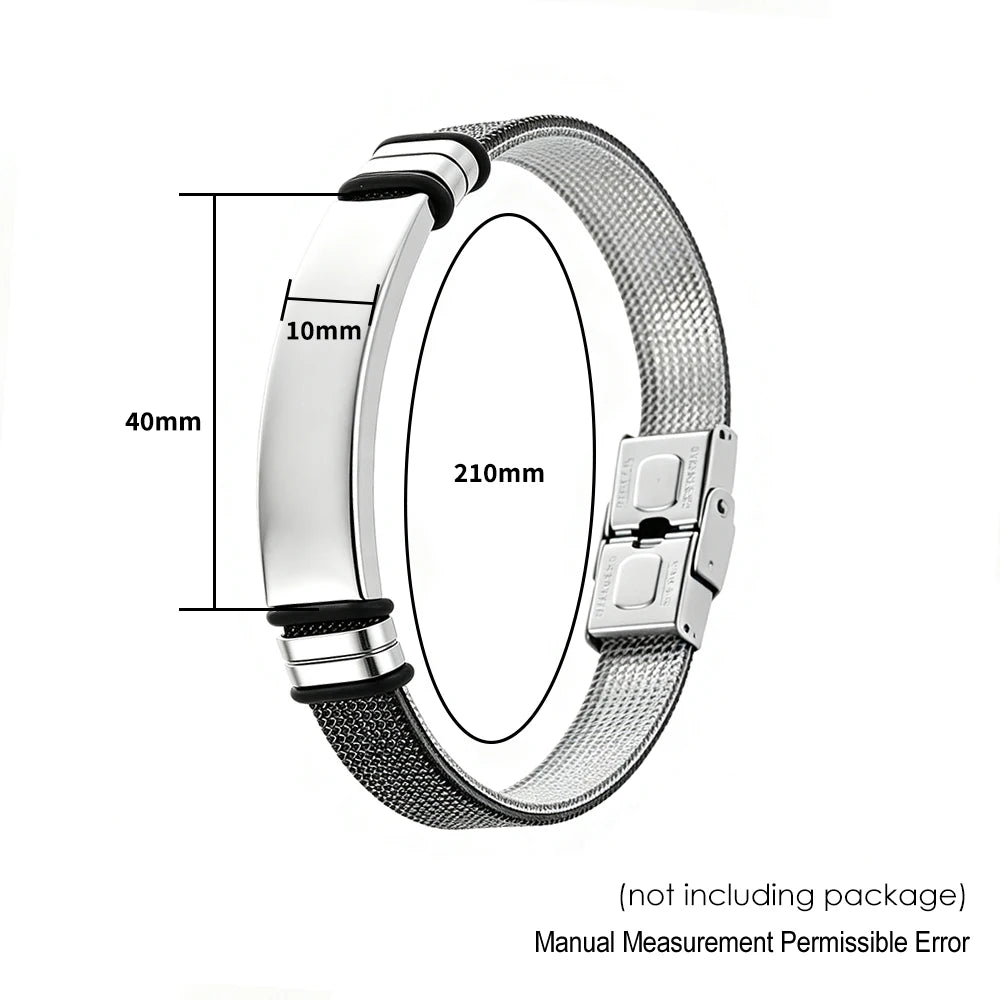 Bracelet Homme Twist Braid Leather Rope Bracelets For Men Stainless Steel Hiphop Rock Fashion Jewelry Accessories Wholesale