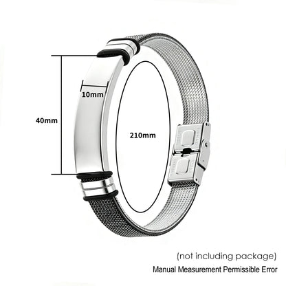 Bracelet Homme Twist Braid Leather Rope Bracelets For Men Stainless Steel Hiphop Rock Fashion Jewelry Accessories Wholesale