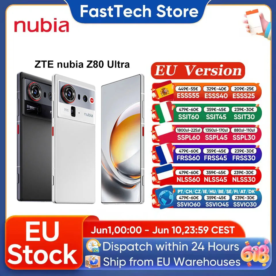 Global Version Zte Nubia Z80 Ultra 5g Snapdragon 8 Elite Gen 5 7200Mah 6.85'' 144Hz Oled Display 90W Fast Charging 64Mp+50Mp Ai