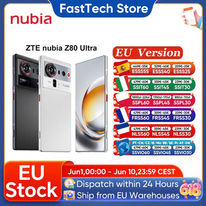Global Version Zte Nubia Z80 Ultra 5g Snapdragon 8 Elite Gen 5 7200Mah 6.85'' 144Hz Oled Display 90W Fast Charging 64Mp+50Mp Ai