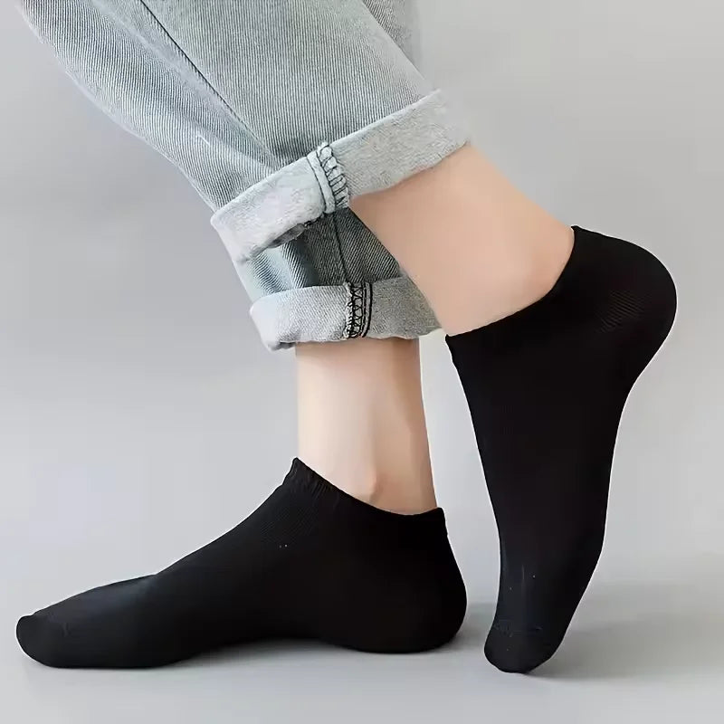 Summer Spring Unisex Solid Color Ankle Socks 10/20/40 Pairs Soft Lightweight No Show Sports Socks for Men Women Bulk Value Pack