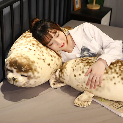 Simulation Giant Sea Lion Plush Toys Sea World Animal Soft Stuffed 3D Seal Pillow Home Decor Sofa Cushion Nice Birthday Gift