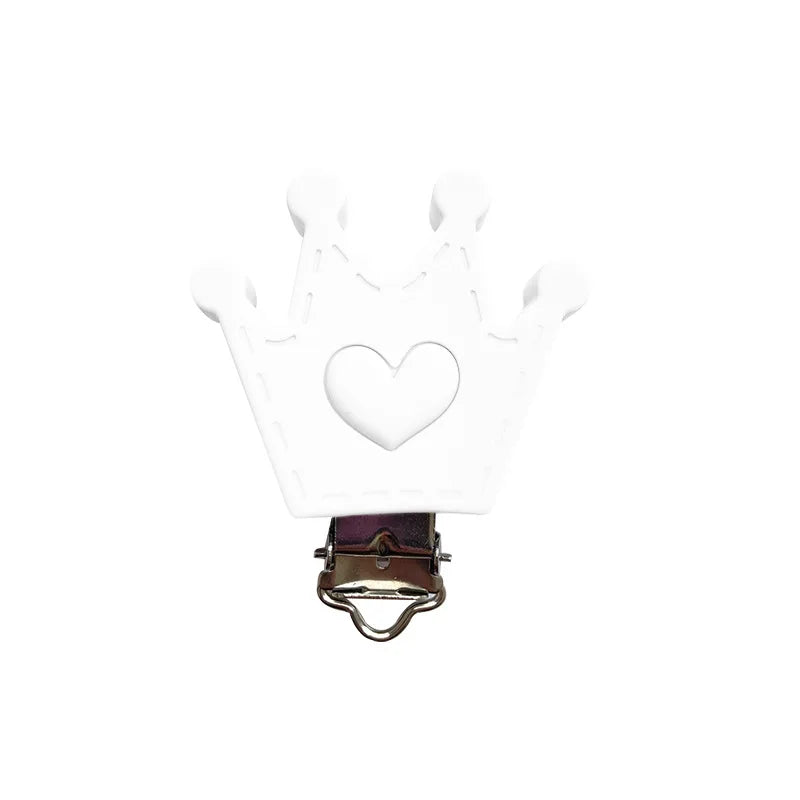10pcs Silicone Heart Pacifier Clips DIY Baby Teething Teether Necklace Bead Tool Nurs Gift Nipple Chain Accessories