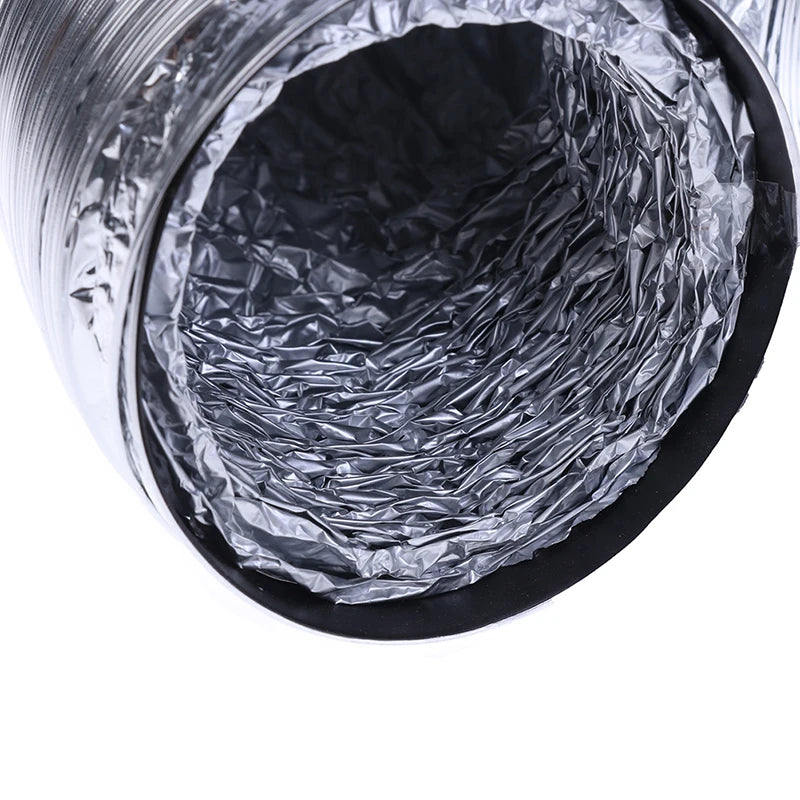 4inch Ventilator Pipe Aluminum Tube Air Ventilation Hose Flexible Exhaust Duct 2M