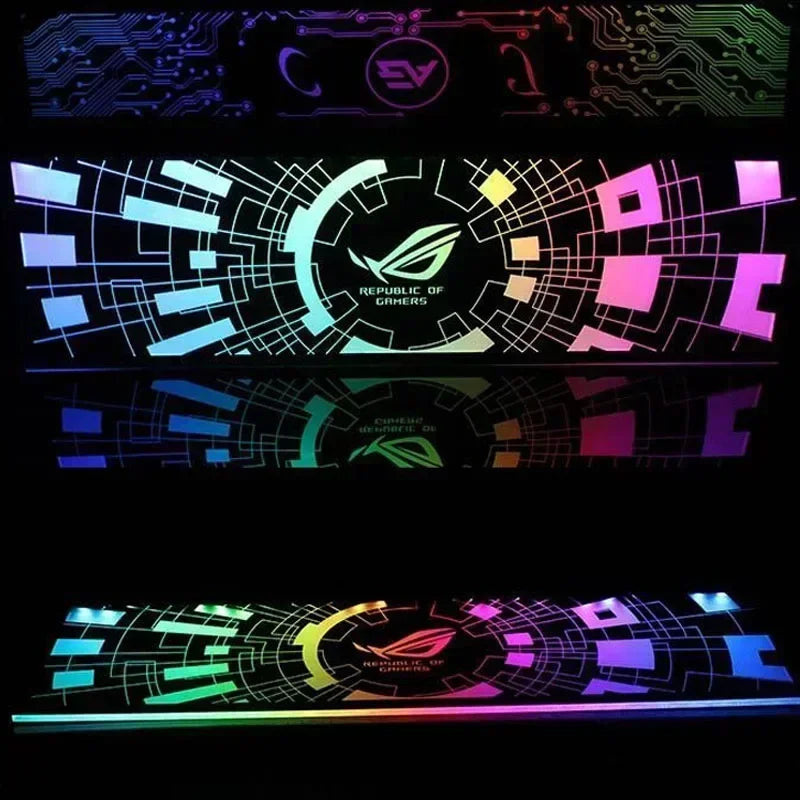 ARGB PC Case Lighting Panel,Customized GPU Side Backplate,MOD Chassis Gaming Decorated Plate 5V 12V Colorful AURA SYNC