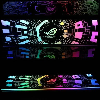 ARGB PC Case Lighting Panel,Customized GPU Side Backplate,MOD Chassis Gaming Decorated Plate 5V 12V Colorful AURA SYNC