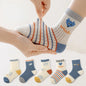 5 Pairs 1 To 12 Years Children's Socks 2026 Spring Summer Baby Boys Girls Cotton Mesh Breathable Thin Soft Cute Socks Kids Socks