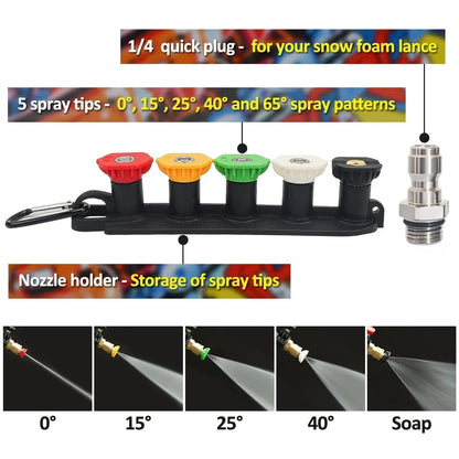 Graffiti Design High-Pressure Foam Gun Set - Multi-Brand Fit for Karcher/Bosch/Nilfisk, Ergonomic Grip,Car/RV/Truck Cleaning Kit